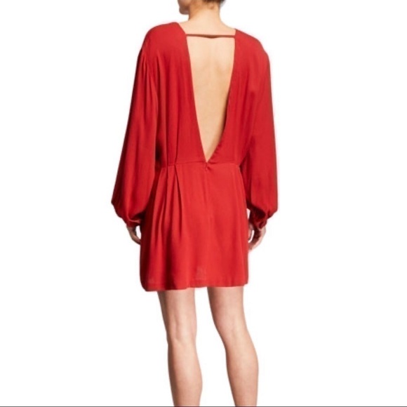 IRO Broken Open-Back Long Sleeve Mini Dress Size 4 NWT Holiday Party Dress - Picture 2 of 8